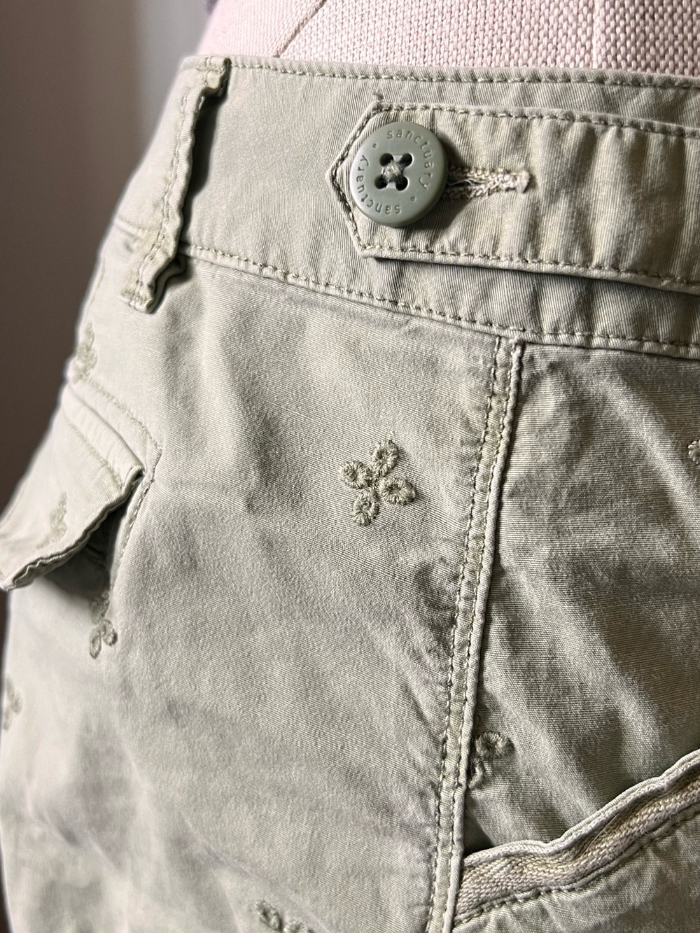 Sanctuary Olive Green Cargo Mini Skirt - Picture 6 of 9